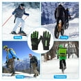 thumbnail image 7 of Uxcell Winter Ski Snow Gloves,  Waterproof Touchscreen Winter Warming Gloves Green, 7 of 7