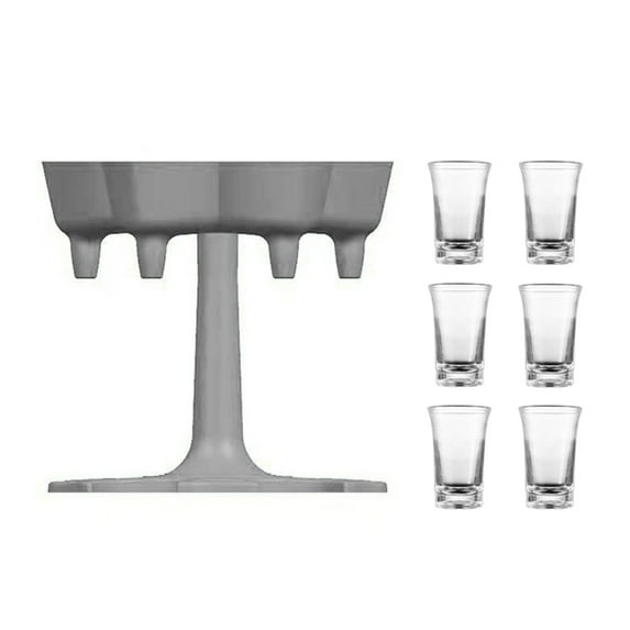 6 wine glass dispenser and holder-dispenser for filling liquid, holder wine dispenser, ideal dispenser set for bars, clubs, parties
