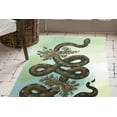 thumbnail image 4 of Animal Rug, Snake Rug, Floral Snake Illustration Rugs, Non-Slip Carpet Rug, Abstract Snake Rugs, Area Rugs, Easy to Clean Rugs, Large Rug, 3.3'x6.5' - 100x200 cm, 4 of 8