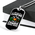 thumbnail image 3 of Collier de Camping Zombie Collier en Acier Inoxydable Ou or 18k Étiquette pour Chien Chaîne 24 Pouces, 3 of 8
