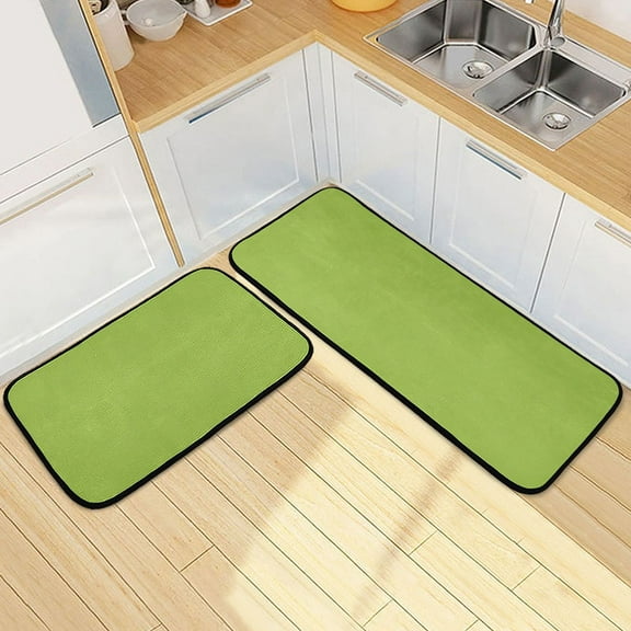 Ryvnso Green Kitchen Rugs Set Non Slip Runner Mats for Dining Room