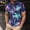 Purple, variant on Fnnxeal Mens Hawaiian Neon Palm Tree Print Polo Shirt, Half-Zip, Quick Dry, Stretch Fit, Summer Vacation, Purple,Size S