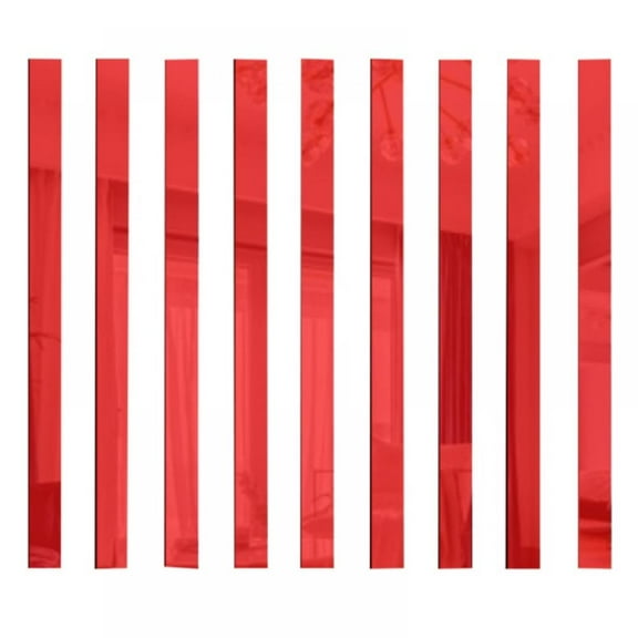 20Pcs/Set Mirror Wall Stickers, Striped Design Mirror Art Tile Decal Self Adhesive Removable Acrylic Mirror Sheets Wall Decals for Home Art Room Bedroom Background Decor, 2 x 7.87inches