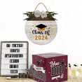 thumbnail image 2 of Class Of 2024 Graduation Wreath Sign for Front Door,Horizontal Round Door Wreaths,Housewarming Gift Farmhouse Wood Door Hanger for Home Decor Indoor and Outdoor, Classroom, Yard, Porch Décor, 2 of 5