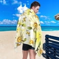 thumbnail image 4 of Coolnut Yellow Wildflowers Beach Towel Fast Drying Camping Towels Sand Free Beach Blanket Soft Absorbent Travel Sport Towel for Gym Bath Shower Swimming 30" x 60" Washcloth Gift, 4 of 7