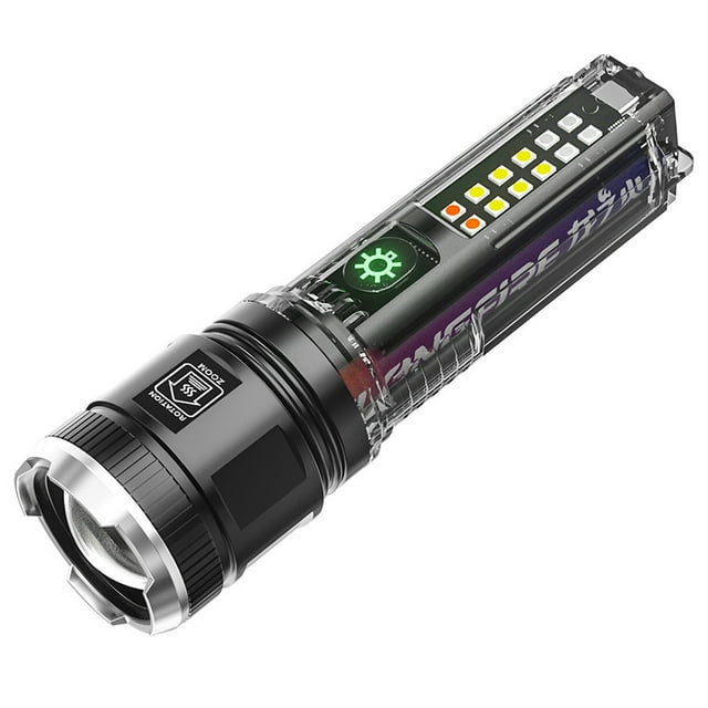 Solar Lights Outdoor, Solar Lights Outdoor, Solar Powered Flashlight with Strong Light and Super Brightness Home Charging Outdoor Portable and Long-Range Multifunctional Flashlight