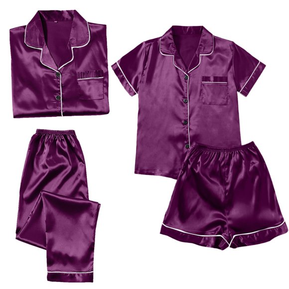 2025 Women Pajama Sets 4Pcs Pajamas for Women Cute Comfy Outfits Set Womens Pajamas Plus Warm Pajamas for Women Winter Size Pajamas for Women Pajamas Tall Women Casual Pajamas Women's Lace