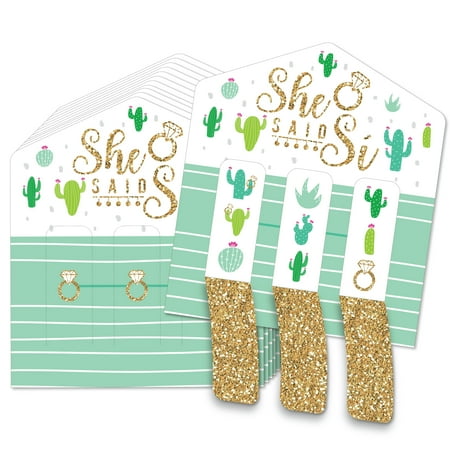 Big Dot of Happiness Final Fiesta - Last Fiesta Bachelorette Party Game Pickle Cards - Pull Tabs 3-in-a-Row - Set of 12