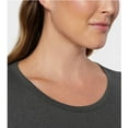 thumbnail image 3 of 32 Degrees Womens Cozy Heat Scoop-Neck Top Heather Charcoal XL, 3 of 5