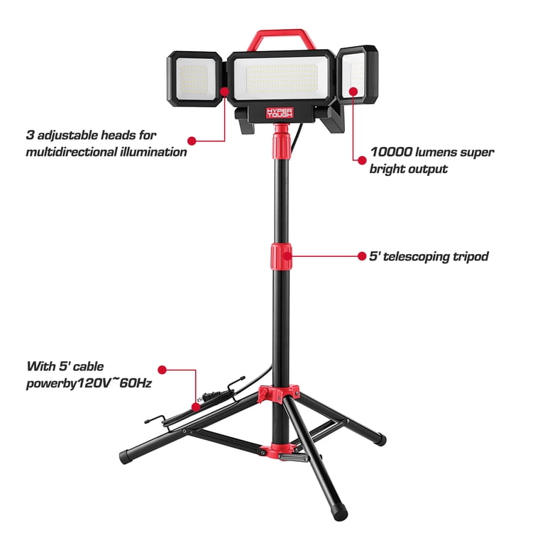 Hyper Tough 10,000 Lumen Work Light with Adjustable Tripod photo 2