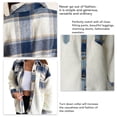 thumbnail image 4 of Camisas con bolsillos para mujer, abrigo, abrigo a cuadros de manga larga, abrigo holgado para mujer, abrigo con cuello vuelto, camisa, tecnología innovadora, 4 of 5
