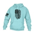 thumbnail image 2 of GIPQJK Men's Graphic Hoodies American Flag Print Hooded Sweatshirts Plus Size This We'll Defend Pullover Tops with Pockets,Sky Blue 5XL, 2 of 5