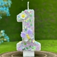 thumbnail image 4 of Btomtd Digital Number Birthday Cake Candles, First Birthday Celebration Candles Decoration, Party Candle with Flower Designs, 0.4 oz, 1, 4 of 6