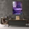 thumbnail image 5 of Mudket Purple Lavender Bathtub Bathroom Canvas Wall Art, Butterfly Floral Wall Decor, Romantic Purple Flower Artwork for Bathroom Bedroom, Framed Ready to Hang Canvas Print - 12"L x 8"W, 5 of 10