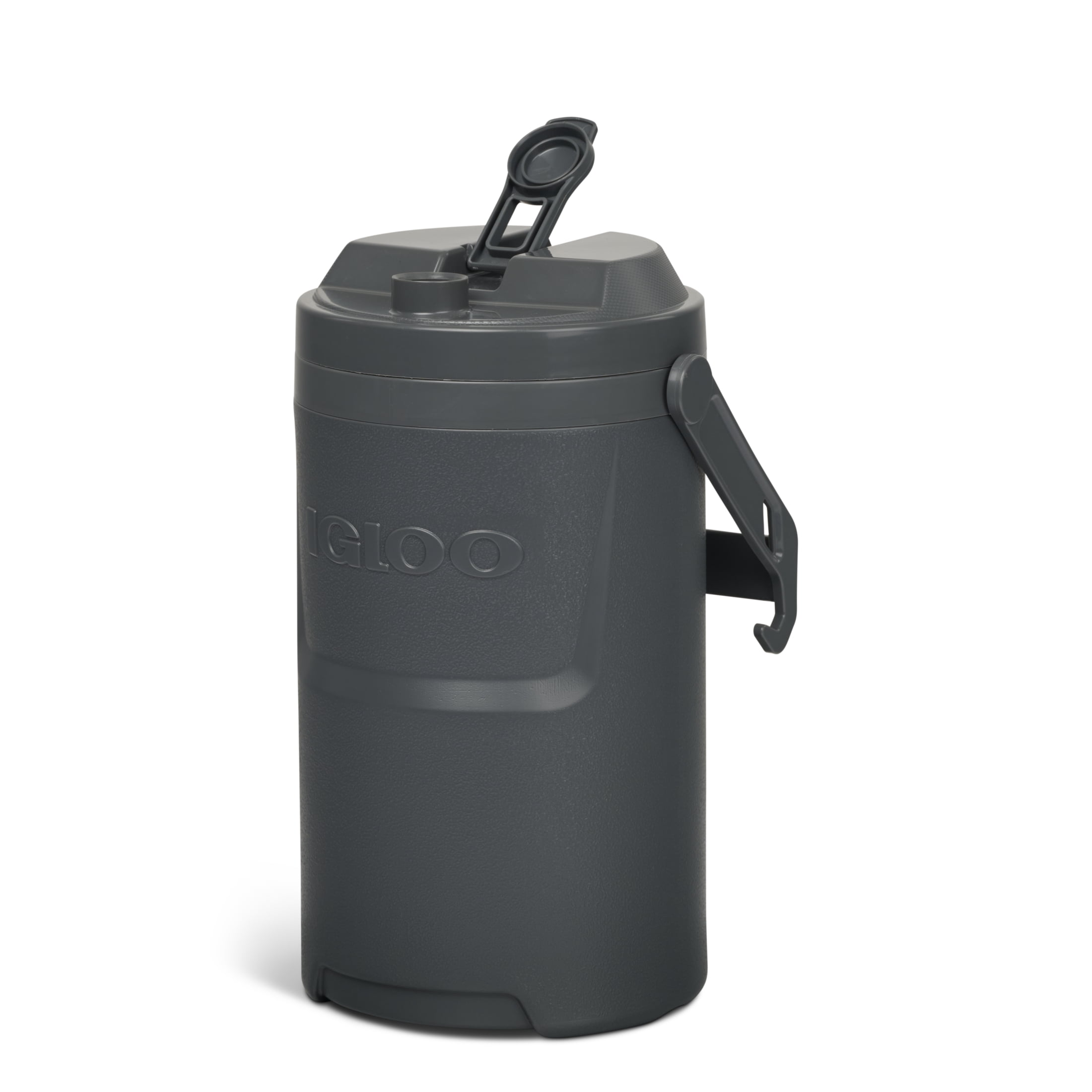 Igloo 1 Gallon Sports Plastic Beverage Jug with Hooks, Monochrome Gray