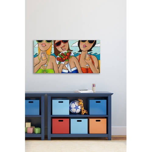 Marmont Hill 'Beachy Keen Bouquet' by Janet Nelson Painting Print on Wrapped Canvas