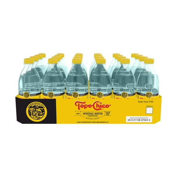 Topo Chico Sparkling Mineral Water, 20 fl oz Bottles, 24 Pack