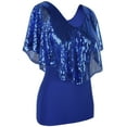thumbnail image 3 of PrettyGuide Women's Tunic Tops Sequin Overlay Cold Shoulder Glitter Cocktail Party Blouse Top, X-Large, 3 of 5