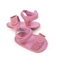 thumbnail image 4 of Zshosam Baby Sandal Toddler Baby Boys Girls High-Top Sandals Leather Summer Anti-Slip Soft Sole Sandal Shoes Newborn First Walking Shoes Outdoor Shoes Size 5,(Pink Infant 5), 4 of 5