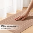 thumbnail image 4 of Yiannan 20x32 Inch Cotton Bath Rug, Soft Absorbent Non Slip Mat, Machine Washable Non Shedding, Fashionable Mat for Bathroom, Kitchen and Laundry,Mauve, 4 of 8