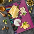 thumbnail image 5 of Mexican Cutting Board, View of Folkloric Serape Blanket Charro and Music Instruments Cultural Elements, Decorative Tempered Glass Cutting and Serving Board, Large Size, Fuchsia Purple, by Ambesonne, 5 of 5