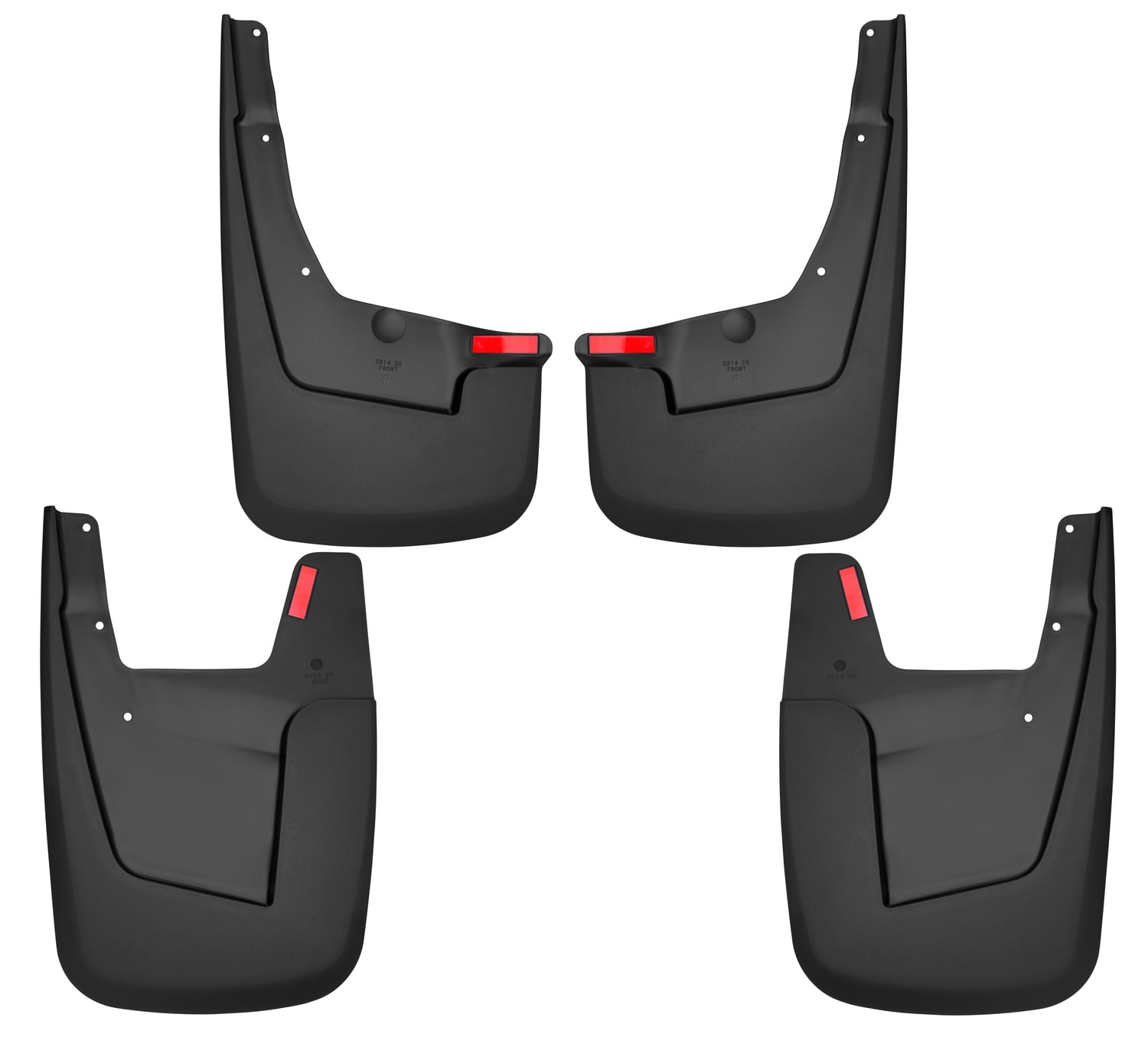 SS Top//Wt Fits Silv//F150//Ram Husky Liners Kick Back Mud Flaps 12IN Wide