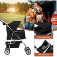 thumbnail image 3 of BestPet Folding Pet Stroller, Black, 39"H, 3 of 8