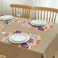thumbnail image 3 of Bohemian Flax Table Placemats Set of 4, 12x18 Inch Artistic Tribal Style, Washable Rustic Vintage Decor for Ethnic Kitchen or Nordic Farmhouse Dining Room Settings, 3 of 6