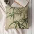 thumbnail image 3 of SHANXI Decorative Throw Pillow Cover Beige Artistic Oriental Chinese Asian Japanese Green Nature Brown Asia Bamboo Branch Canvas China Linen Cushion Case for Couch Sofa Home Decoration  20x20in, 3 of 5