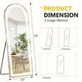 thumbnail image 7 of Full Length Mirror with LED Lights Arch 63"*20" Full Body Floor Mirror with Stand Wall Mounted, 7 of 7