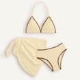thumbnail image 4 of Gelikeya Girls Swimsuit Toddler Swimsuit Boy Baby Girl Bathing Suit Beach Swimwear Children Clothes Beige, 11-12 Years, 4 of 4