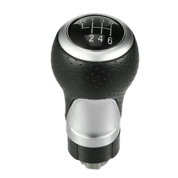 Unique Bargains 1 Set 6 Speed Gear Lever Shifter Knob Head Handle Fit for Audi A3 8P 2003-2013 Black Siver Tone
