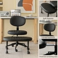 thumbnail image 3 of OMNIBERG Ergonomic Cross Legged Office Chair, Criss Cross Desk Chair ADHD Meditation Yoga Seat with Adjustable Height, Lumbar Support and Footrest, Kneeling Chair with Wheels, Black, 3 of 7