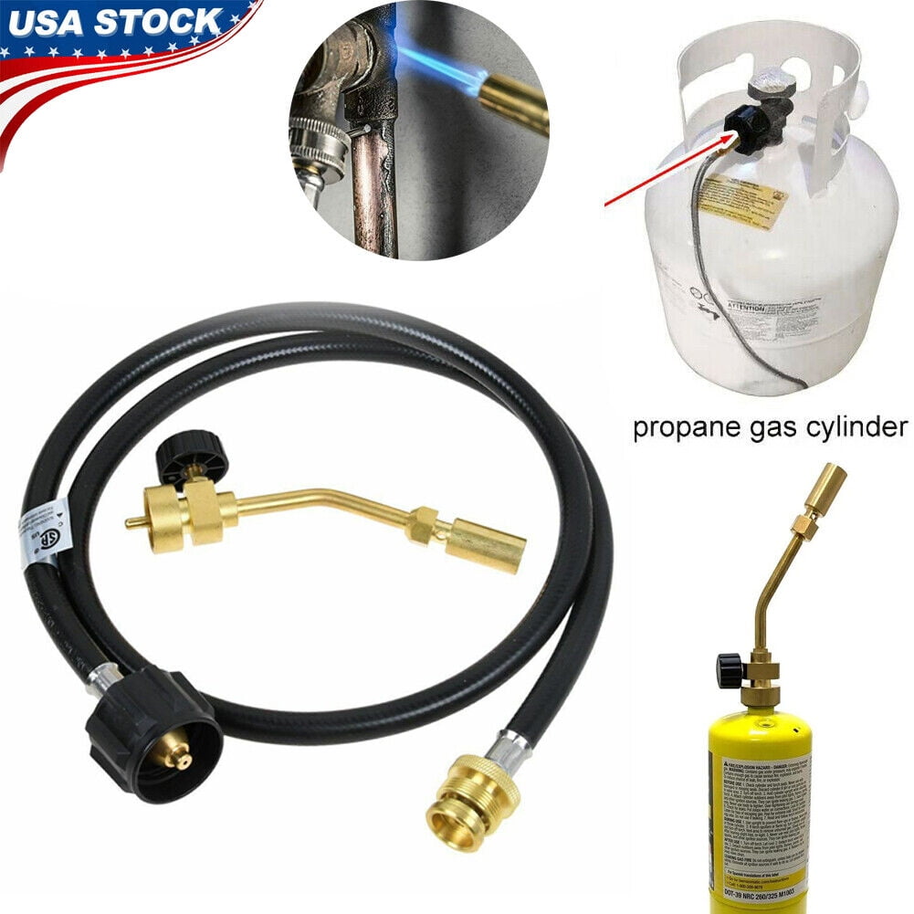 Gas Propane Gas Tank Turbo Torch Hose Adapter for Brazing Soldering