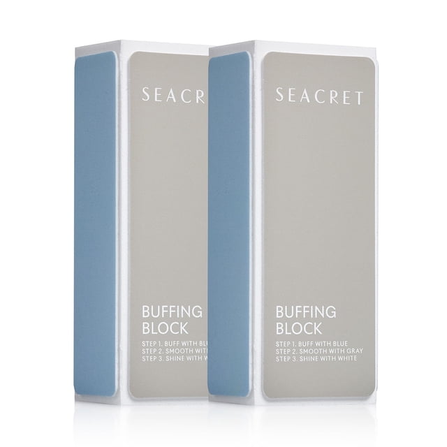 Bloque para pulir uñas SEACRET Professional de 3 formas, paquete de 2