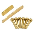 thumbnail image 3 of Sillín de puente de guitarra, piezas de puente de guitarra acústica, accesorios de repuesto profesionales de latón para espectáculo Juego de pasadores de tuerca y sillín, 3 of 8