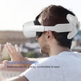 thumbnail image 4 of VR Auriculares Correa de esponja ajustable Almohadilla de esponja de presión para aliviar a presión Cojín transpirable Cojín de cojín Reemplazo para Oculus Quest 2 Eigraketly EL005801-00B, 4 of 6