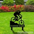 thumbnail image 2 of Craftnamesign Custom Bicycle Garden Stake, Bike Grave Marker, Biker Memorial Plaque with Stake, 2 of 4
