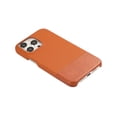 thumbnail image 2 of ShellTech Leather Cover for iPhone 14 Pro Max, Ultra Thin PC Hard Phone Case Premium Metal Raised Lens Protection Cover,Brown, 2 of 12