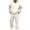 Beige@GC@, variant on CONZONE Mens Sweatsuit 2 Peice Set Casual Track Suit for Men Solid Color Long Sleeve Zip Hoodies Sweatpants Cozy Fall Winter Athletic Jogging Outfits