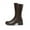 BROWN/PU, variant on Women's Riding Combat Motorcycle Mid Calf Winter TRULY CAMEL/PU Size 9.5