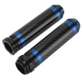 thumbnail image 3 of 2 uds cubierta de agarre de barra de manillar de motocicleta fibra de carbono resistente a la corrosión impermeable Universal para manillar de 7/8 pulgadas azul, 3 of 12