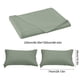 thumbnail image 3 of Juego de sábanas planas con 2 fundas de almohada, sábanas de poliéster suave tamaño Queen de 98x90 pulgadas, color liso, resistentes a la decoloración, lavables, ropa de cama para el hogar y el, 3 of 6