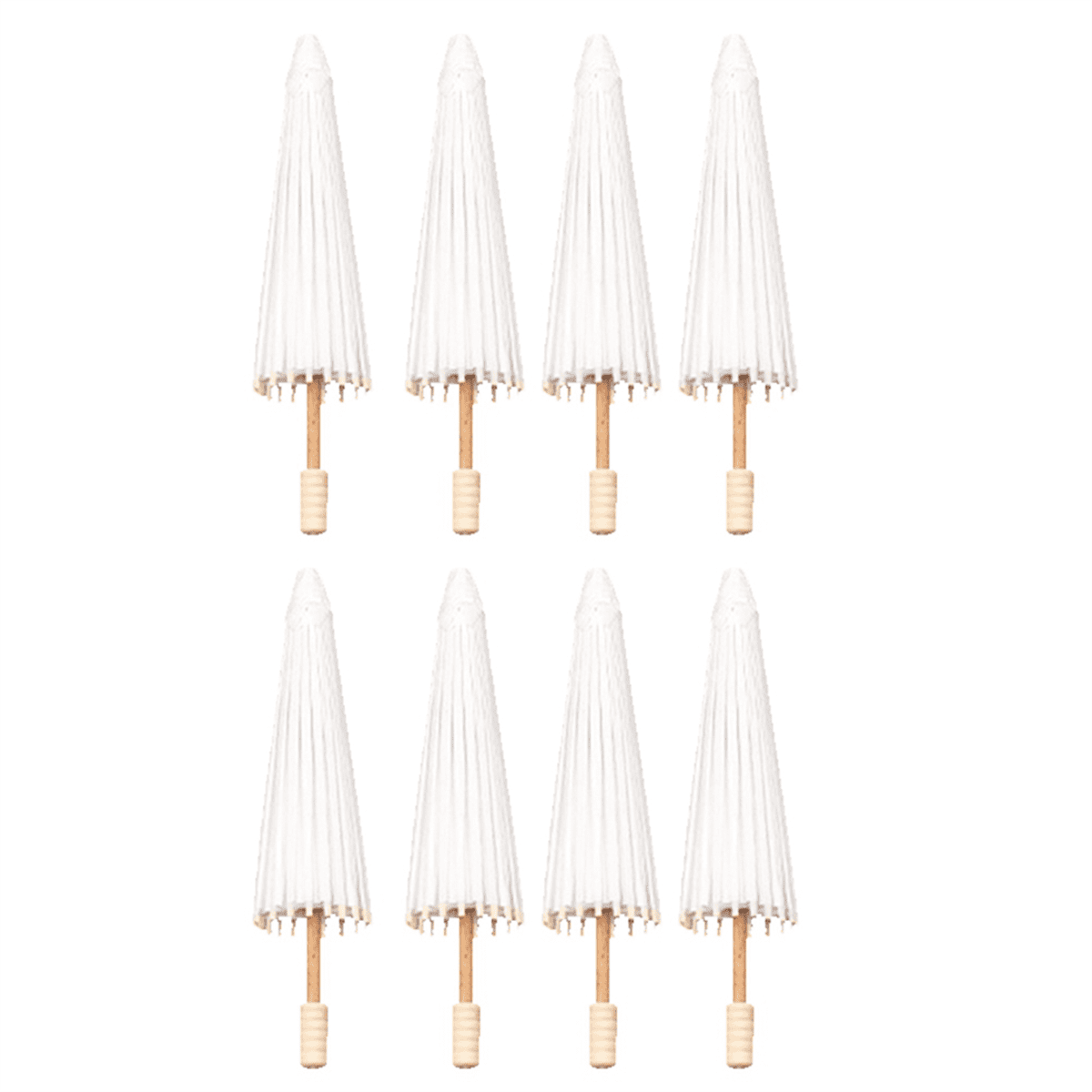 8PCS Paper Parasol Wedding Umbrella Favor 30cm Bamboo Umbrellas for Bridal Shower Centerpieces Photo Props