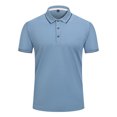 thumbnail image 3 of Polo Shirts for Men Casual Solid Color Slim Fit Mens Polos New Summer Fashion Turn-Down Collar Tops Brand Mens Clothing, 3 of 5