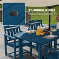 thumbnail image 6 of MUCHENGHY 5-Piece HDPE All-Weather Patio Dining Set w/ 4 Chairs and Umbrella Hole, Navy, 6 of 7