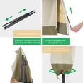 thumbnail image 5 of Sonerlic Table Umbrella Cover, 7.5–11ft Patio Deck Zippered Parasol Waterproof Umbrella Covers for Outdoor Umbrellas,KhaKi & Brown, 5 of 6