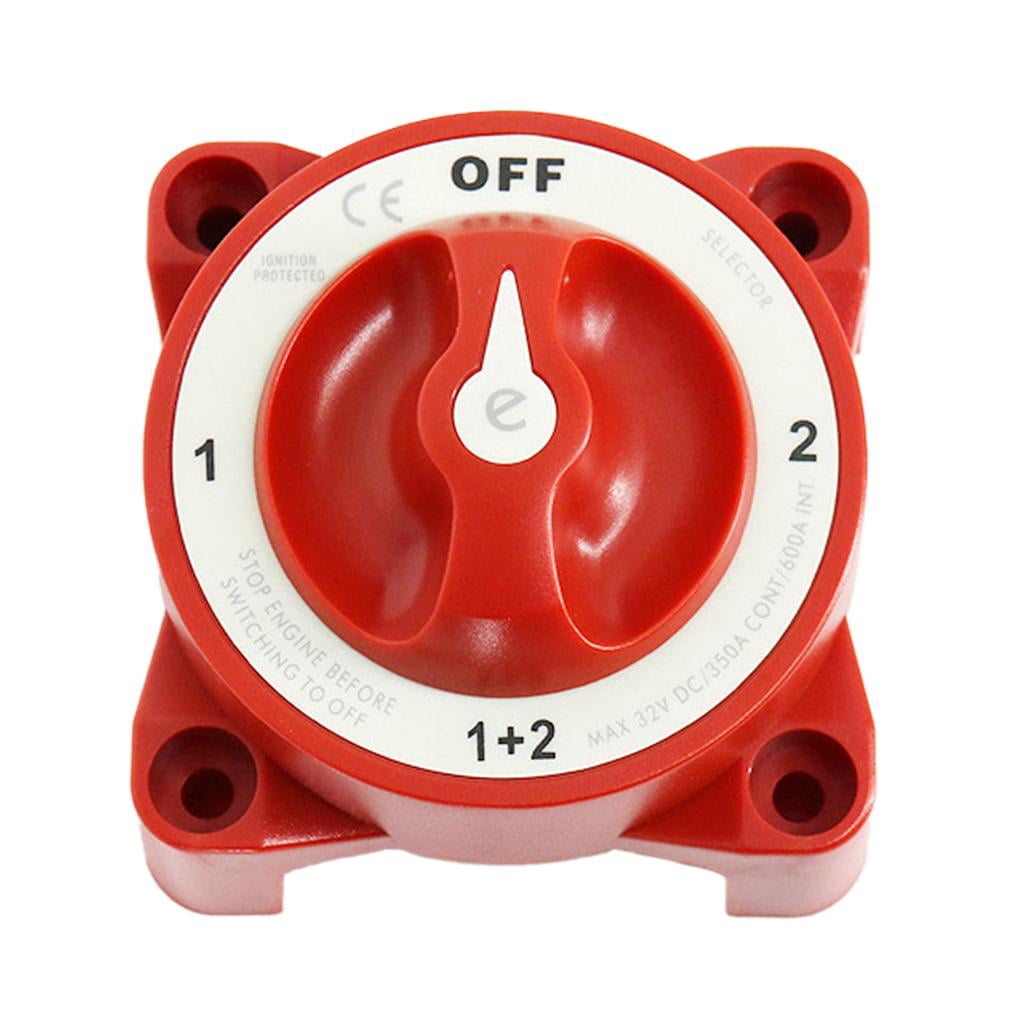 funtasica Heavy Duty 4 Gear Dual Battery Selector Switch Safety Shut Off Disconnect Switch