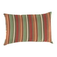 thumbnail image 3 of Jordan Manufacturing 12" x 18" Carter Autumn Maroon Stripe Rectangular Outdoor Lumbar Throw Pillow (2 Pack), 3 of 11