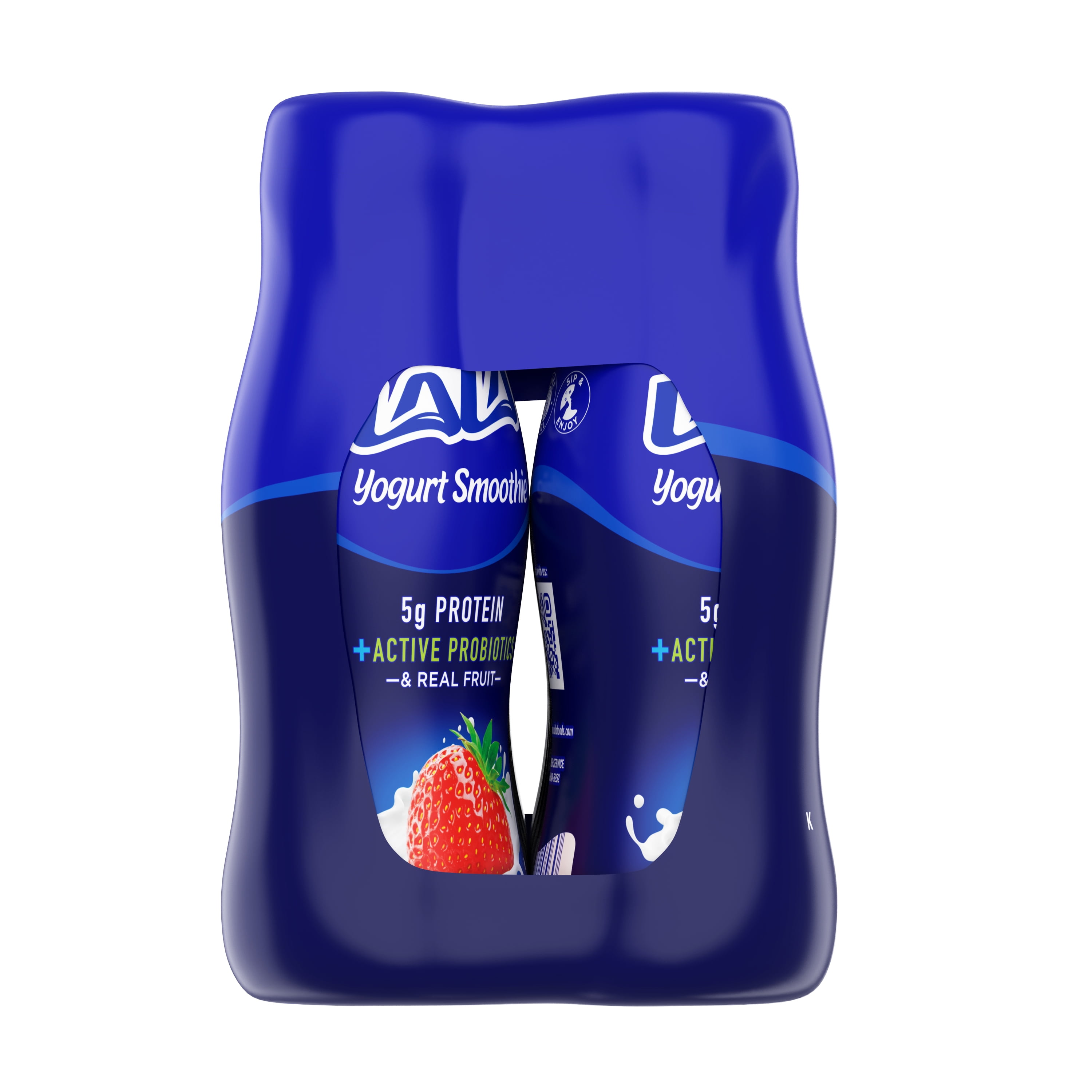 LALA Probiotic Protein Yogurt Smoothie Drink, Low Fat, Strawberry, 7 oz Plastic Bottle (10 Ct)